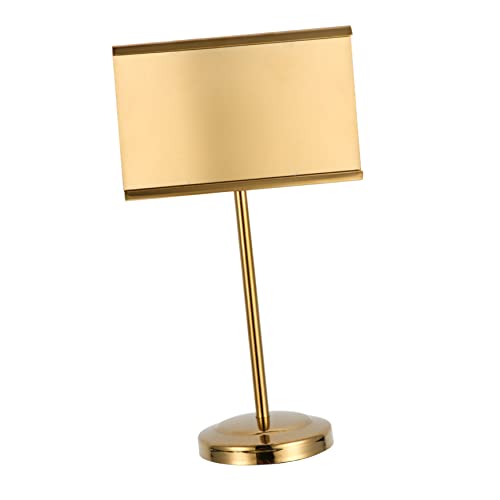 PRETYZOOM Adjustable Angle Table Number Stand Metal Base Menu Holder Wedding Banquet Place Card Rack Stainless Steel