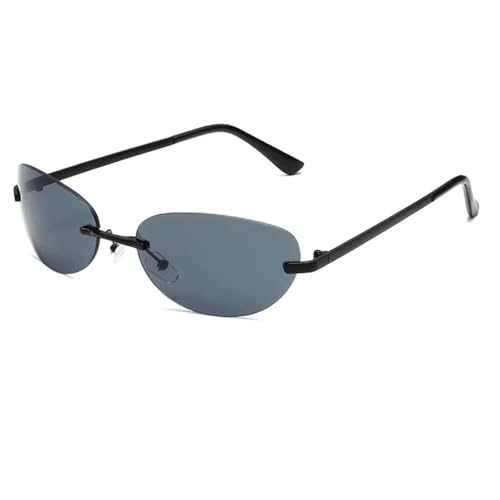 Lunettes de soleil sans cadre avec verres miroir anti-UV400 robustes