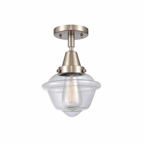 Innovations 447-1C-SN-G532 One Light Flush Mount from Franklin Restoration Collection