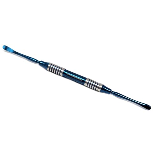 Dental Freer Periosteal Grafting Elevator Hollow Handle Double Ended Blue Titanium Coated Stainless Steel Instrument