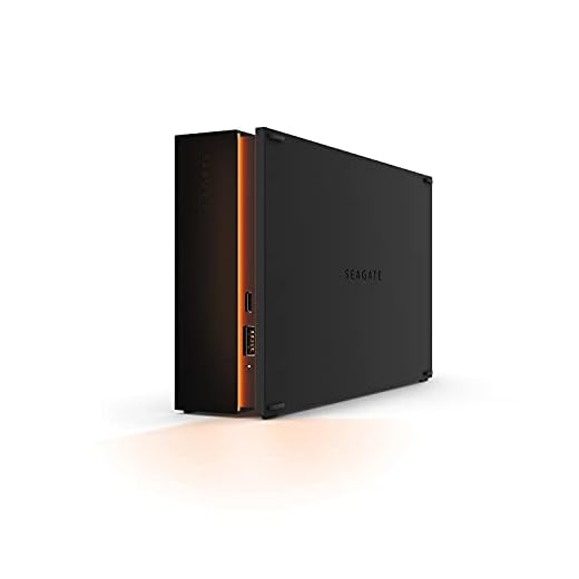 Seagate Disco rígido externo FireCuda Gaming Hub HDD de 16 TB – USB 3.2, iluminação LED RGB personalizável, USB duplo voltado para frente para PC desktop com serviços de resgate (STKK16000400)