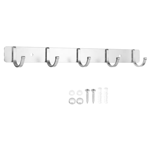 Support mural porte-serviettes 30,5 cm sans perçage à 5 crochets - 2