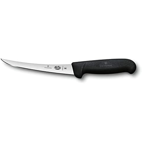 Victorinox 6 Inch Curved Fibrox Pro Boning Knife with Semi-stiff Blade Cover
