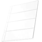 ifundom 10 Stück Banknoten Sammelalbum Einlegeblätter aus Transparentem PVC mit 4 Reihen Pro Seite Leichte Schützende Hüllen für Papiergeld und Internationale Währungen