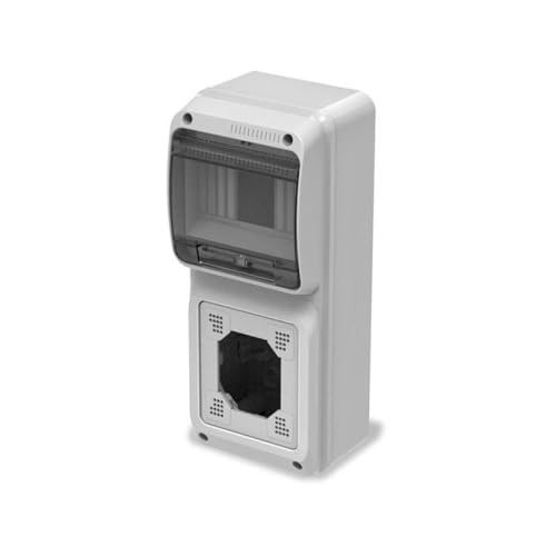 Tableau vide à bride, 305 x 125 x 107 mm, 6 modules, 1 prise - Rosi RS3928