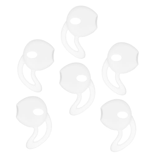 KOMBIUDA 6Pcs Silicone Ear Hooks for Headsets Skid Earphone Protectors Compatible with Airpods of Durable Earbud Accessories
