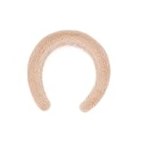 surell Faux Mink Hairband - Fluffy Fashion Accessory - Soft Luxury Headwear - Fake Acrylic Fur Fuzzy Headband (Nude)