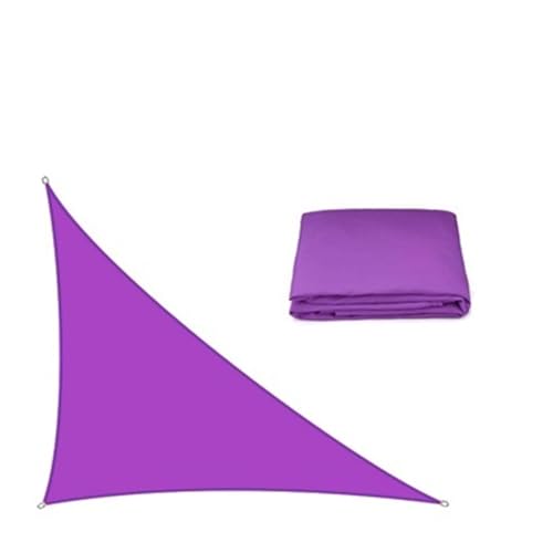 Voile d'ombrage triangulaire violette 5x5x7.1m imperméable jardin - 2