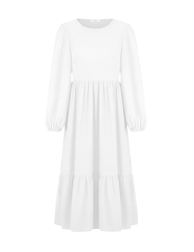 Vestidos para niñas de manga larga y corte A con bolsillos