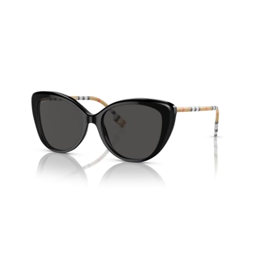 BURBERRY BE4407 385387 54MM Black/Dark Grey Cat Eye Sunglasses for Women + Bundle with Accessory Eyewear Kit