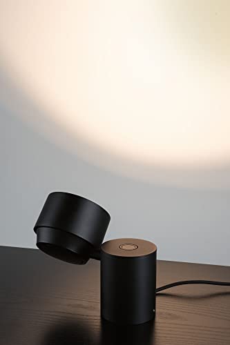 Paulmann 79776 LED Tischleuchte Puric Pane 3-Step-Dim incl. 1x3 Watt dimmbar Tischlampe Schwarz Metall, Kunststoff 2700 K