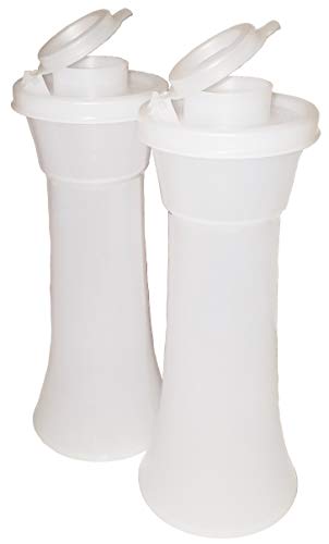 Tupperware Classic Sheer Tall Hourglass Salt And Pepper Shakers Set #TOP7