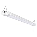 Hykolity 4FT 120W LED Shop Light Linkable, 13000lm(400w Equivalent), 5000K Utility Shop Lights for Garages, Workshops, Basements, Hanging or FlushMount, with Power Cord and Pull Chain, ETL