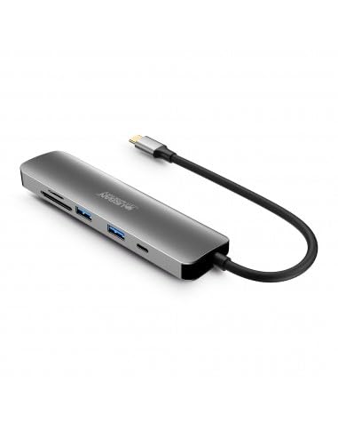 Hub USB-C 6 en 1 pour connecter un écran HDMI et charger votre Mac simultanément