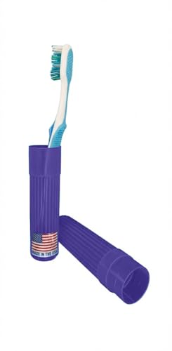 American Comb Toothbrush Holder - Purple, Made in USA, with Ventilation Holes, for Toothbrush Covers, Toothbrush Holder, Toothbrush Soft, Durable Design, Hygienic Bathroom Accessory