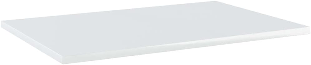 vidaXL Modern White High Gloss Bookshelf Boards, Set of 8 in Engineered Wood, 23.6 x 15.7 x 0.6 Inches