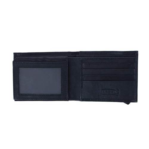 CTM Men's Bifold Wallet with Elastic Keeper Strap, Black3