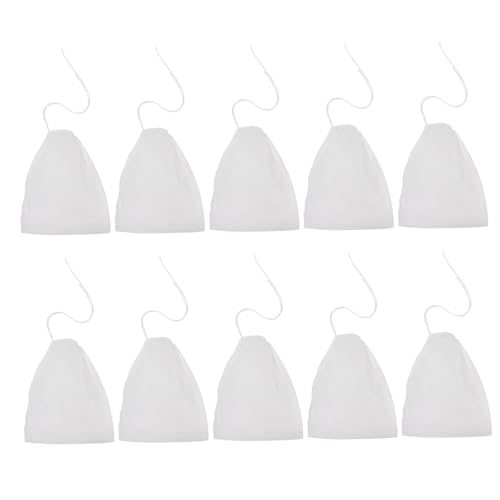 Cabilock 100 Piezas bolsa con cordón té vacío organizador de bolsitas de té Infusor de té menta Bolsitas para especias con cordón bolsa de filtro de té bolsa de especias entumecido