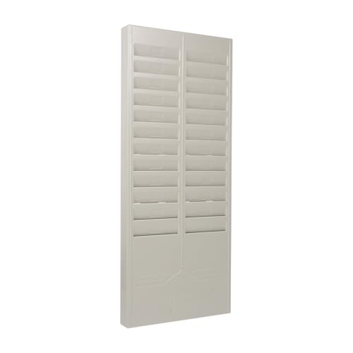 Abaodam Porte-cartes Emplacements Pointage Cartes de en Résistant Plastique Beige à L'usure Support Mural , Rack de Rangement 24 de Présence pour en Entreprise