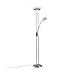 Produktbild Lindby LED Stehlampe 'Yveta' dimmbar (Modern) in Alu aus Metall u.a. für Wohnzimmer & Esszimmer (1 flammig,) - Wohnzimmerlampe, Stehleuchte, Floor Lamp, Deckenfluter, Standleuchte, Wohnzimmerlampe