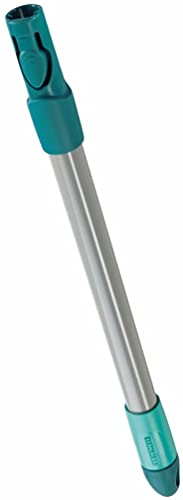 Leifheit Stahlstiel 43 cm Mini mit Click-System für verschiedene Reinigungsgeräte, Stiel mit Anti-Rutschkopf und 360° drehbarem Aufhängeloch, ideal für die Oberflächenreinigung