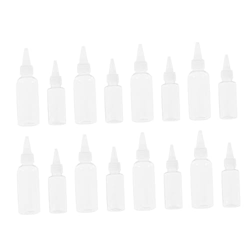 NULYLU 20Piezas Plástico Exprimibles con Tapa Dispensadores Transparentes para Condimentos Manualidades para Cocina
