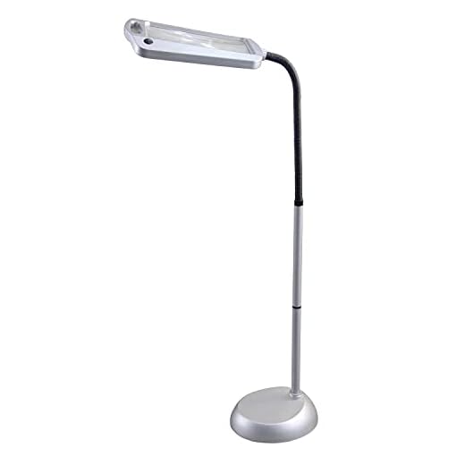 Full-Page Floor Magnifying Lamp - Silver