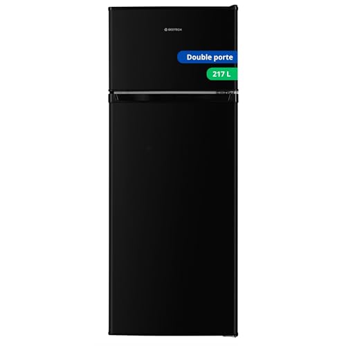 GEDTECH Refrigerateur congelateur haut - GE217DPBL Black - capacité 217L - Classe E