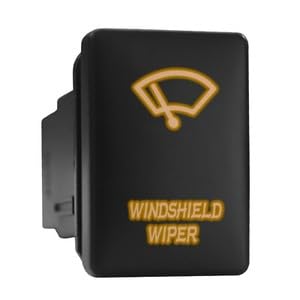 #US JENANI Windshield Wipers Blue LED Backlit Short Button 1.28"x 0.87" (Fit: OTA)