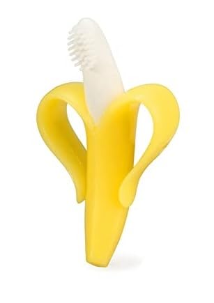 Ilsha® Single Self-Soothing Pain Relief Silicone Banana Shaped Teething Toothbrushes/Teether for Baby/Toddlers/Infants/Children (Pack of 1)-image-16