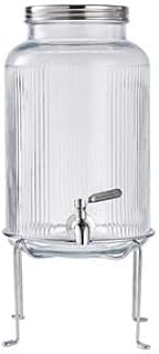 With Base Glass Wine Barrel Bubble Wine Bottle With Faucet Homemade Beverage Barrel Beer Fruit Tea Barrel Can Coke Barrel Container (Size : 6L)