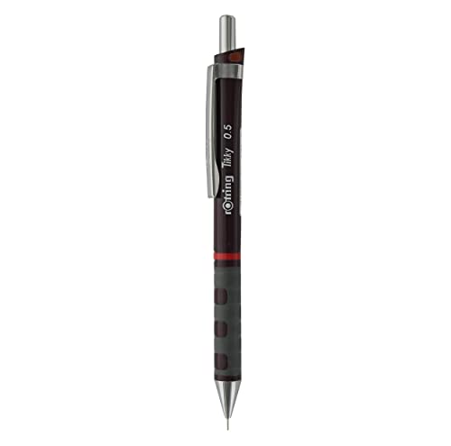 Rotring Tikky portaminas con codificación por color, 0,50 mm, cuerpo burdeos