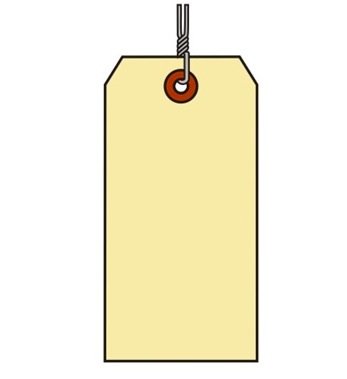 Shipping Tag, MED. Wt., Manilla, Sz #2, Box of 1000, Wired