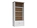 Produktbild Mirjan24 Regal Provence R1 PR08, Bücherregal, Hochschrank, Standregal, Universal Regal, Wohnzimmer Set (Kiefer Andersen/Eiche Lefkas Dunkel)
