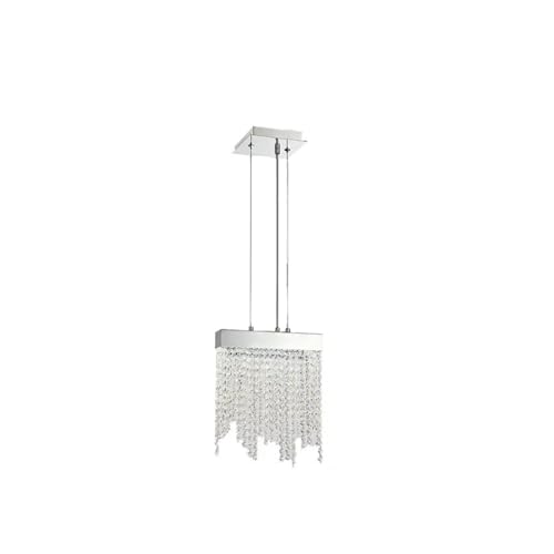 Lustre de plafond en cristal luxe d'architecte avec LED chrome suspendu