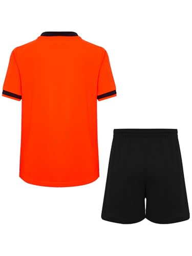 easyforever Football Training Outfit for Kids Boys Short-Sleeve T-Shirt with Shorts Set Sports Tracksuit2