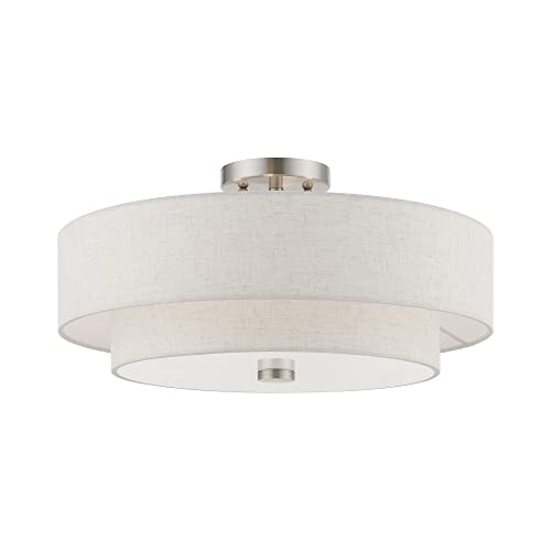 Image of Livex Lighting 51085-91 4-Light Fixture, Brushed Nickel