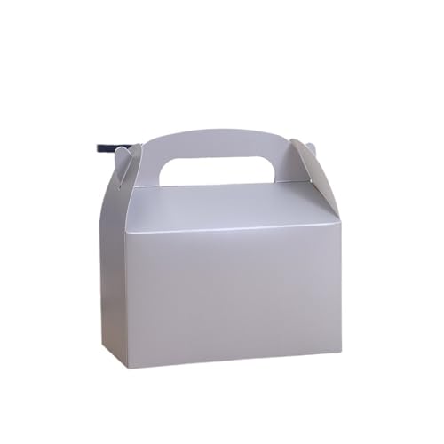 LYHYDMA Cajas para tartas Caja de papel colores 12/24 Uds., embalaje for pastel, dulces, almacenamiento alimentos, bolsa for hornear, recuerdo fiesta cumpleaños(Sliver,24pcs)