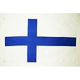 AZ FLAG - Finland Flag - 2x3 Ft - 100D Polyester Finnish Banner with Two Metal Grommets - Fade Resistant - Vivid Colors - 2' x 3' Feet - 90x60 Cm