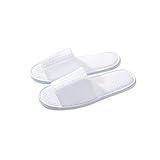 Maltose Slippers for Guests 5 Pairs Disposable House Slippers Non-Slip Hotel Slippers Bulk Soft...