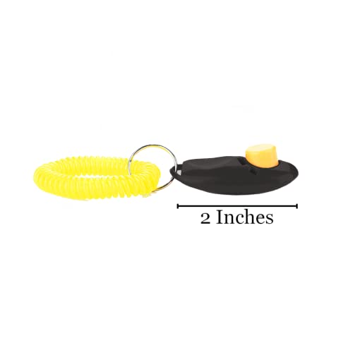 Image of SunGrow 2-Pack Dog Clicker for Training with Wrist Bands, 2 Inches Multicolor, Pet Cat Dog Training Clickers & Behavior Support, Convenient and Effective Clicker Training Tools for Puppy or Cat