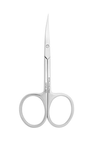 Staleks Professional Cuticle Curved"S" Shaped Profile Scissors Stainless Steel Manicure Pedicure Care Tools Nail Beard Eyebrow Eyelash Trimming PRO EXPERT 20 TYPE 1 (18 мм) (SE-20/1)
