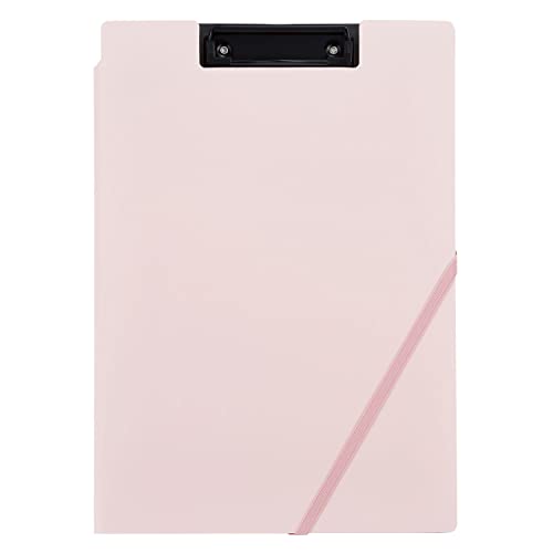 Porte-bloc Kokuyo A4 Rose avec couverture de rangement et bande elastique Joha-MC50P
