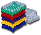Stacking 96 well PCR work-Up Rack with Lid, assorted colors, 5racks/pack