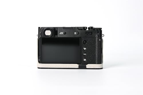 Funda de Cuero PU para Cámara Fujifilm X100V Blanca miniatura 2