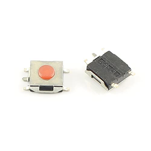Interruptor táctil SMD con pulsación momentánea precisa y alta conductividad de 5 pines color rojo 3