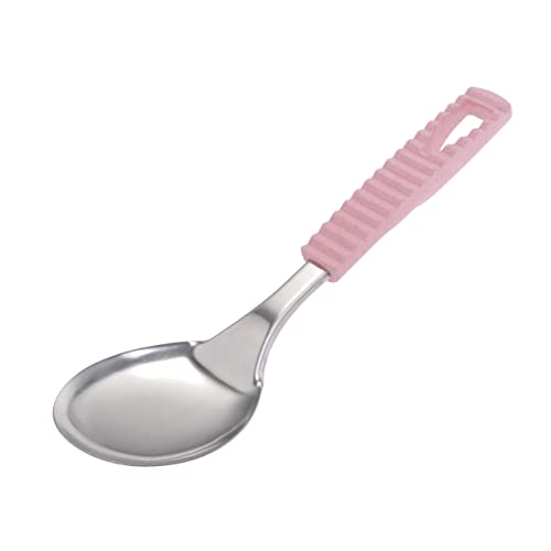 Cabilock Stainless Steel Rice Paddle Spoon with Short Handle and Easy to Hold Design for Home Kitchen Catering and Buffets for Serving and Scooping Rice