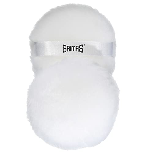 Grimas Profi-Baumwoll-Puderquaste Powder-Puff, 10cm, zum Aufbringen und Verteilen von losem und gepresstem Puder, sehr weich, waschbar