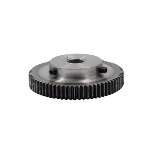 Engrenage droit 1 module 80 dents en acier 45 avec alesage 12mm