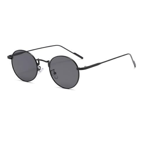 Lunettes de soleil rondes UV400 à verre dégradé et monture métal unisexe